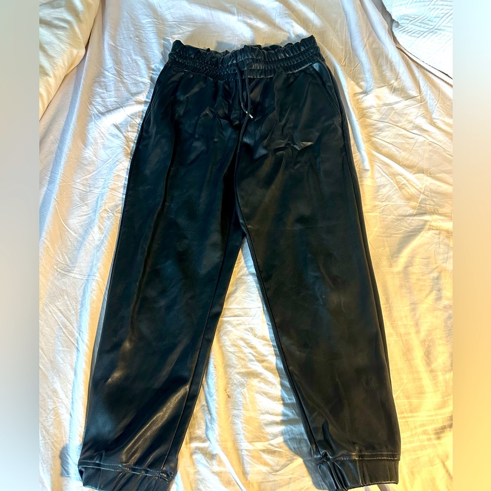 7 for all mankind faux leather pants